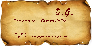 Derecskey Gusztáv névjegykártya
