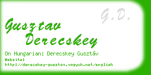 gusztav derecskey business card
